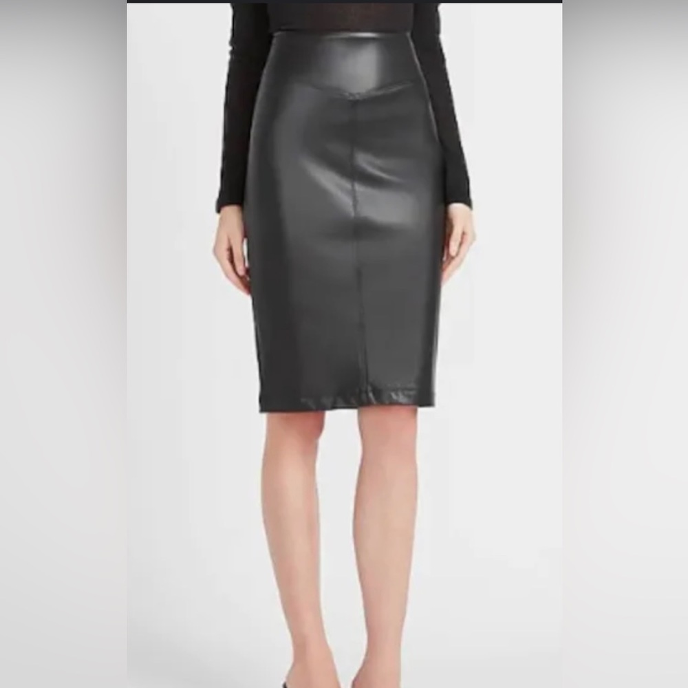 Express faux leather midi skirt